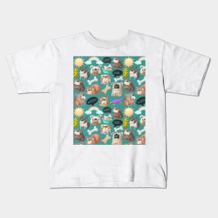 Cute bulldogs pattern Kids T-Shirt